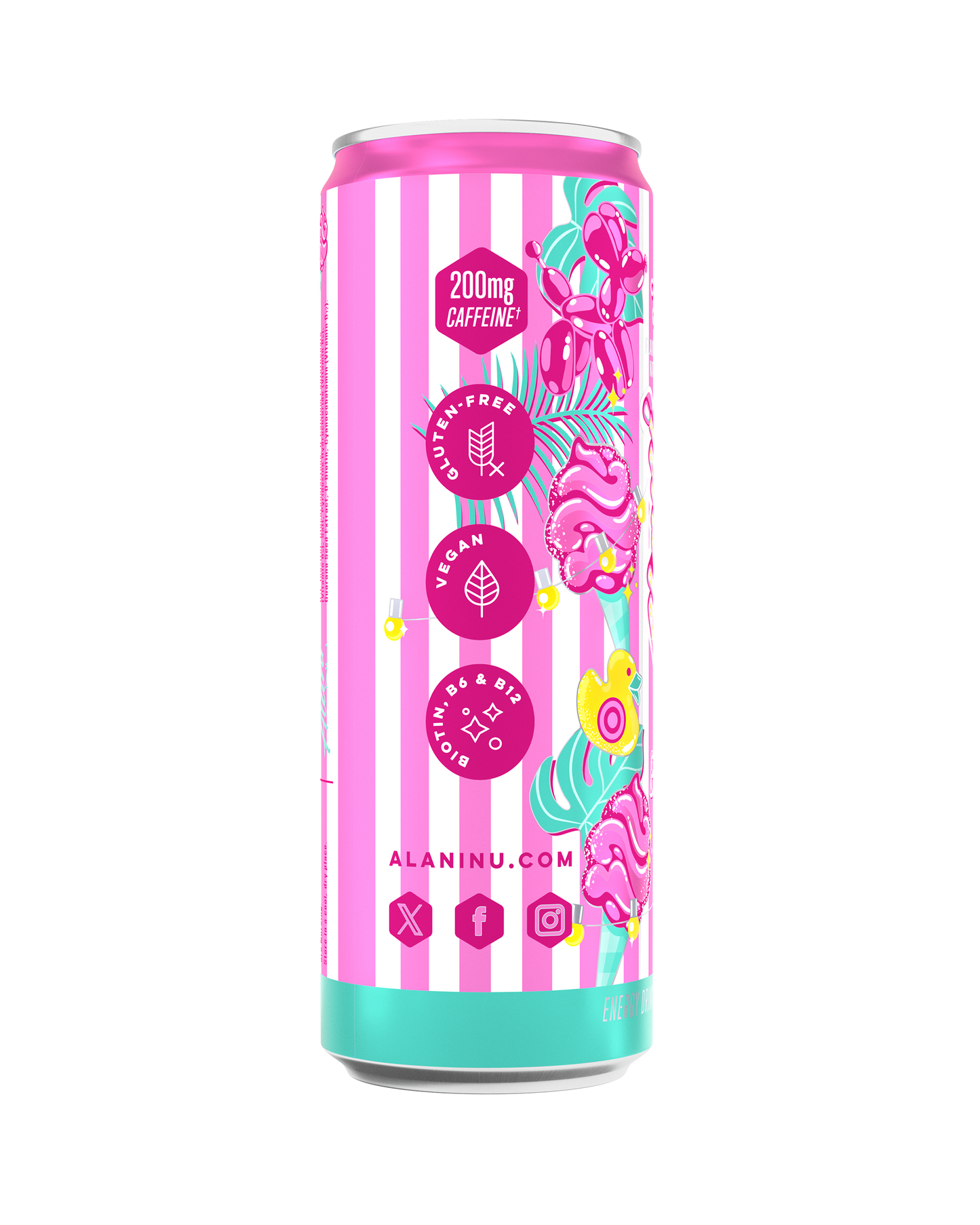 Cotton Candy Energy Drink with Pink Vanilla, 12-Pack