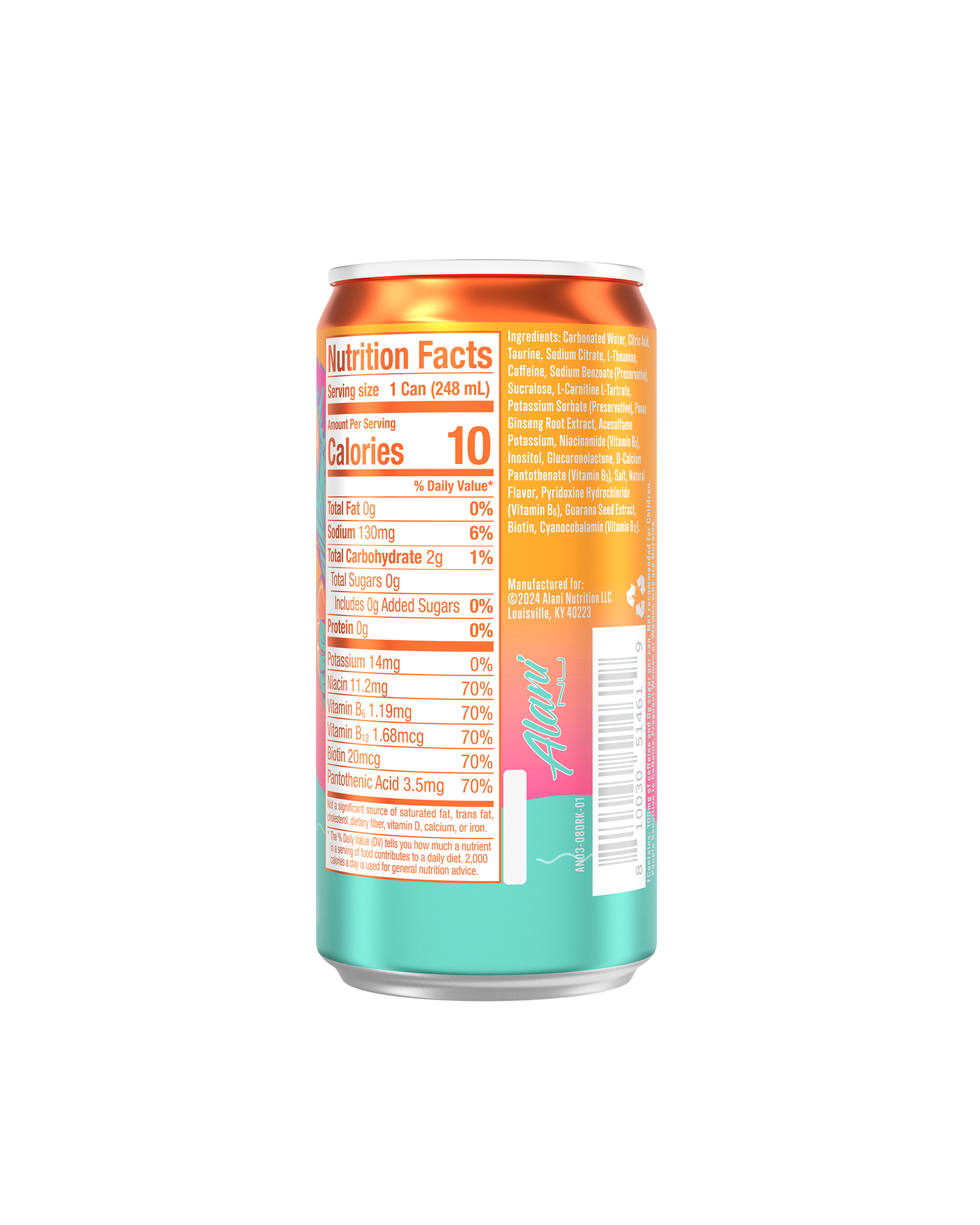Orange Kiss Mini Energy Drink, 24-Pack