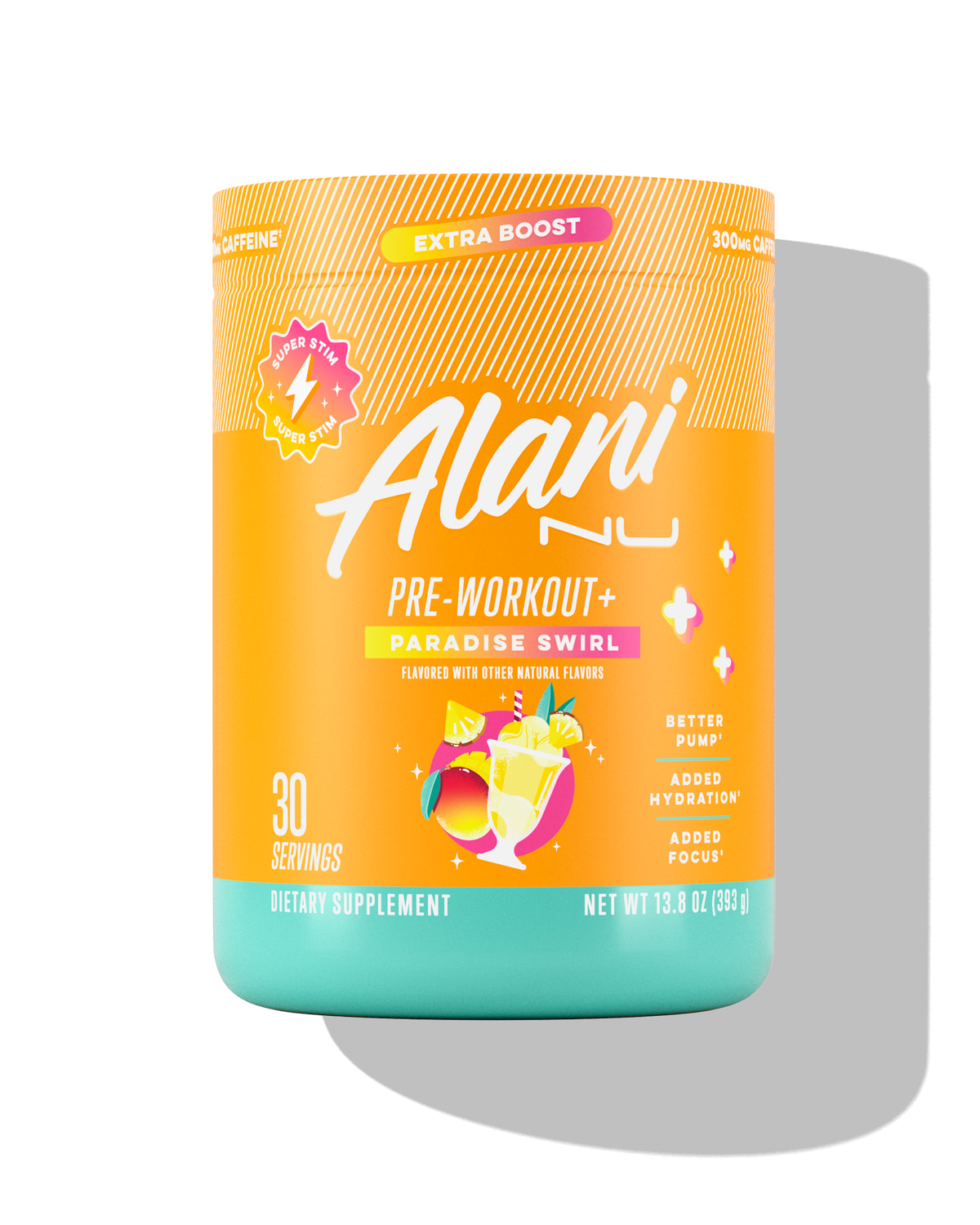 Paradise Swirl Pre-Workout+ Powder, 30 Servings