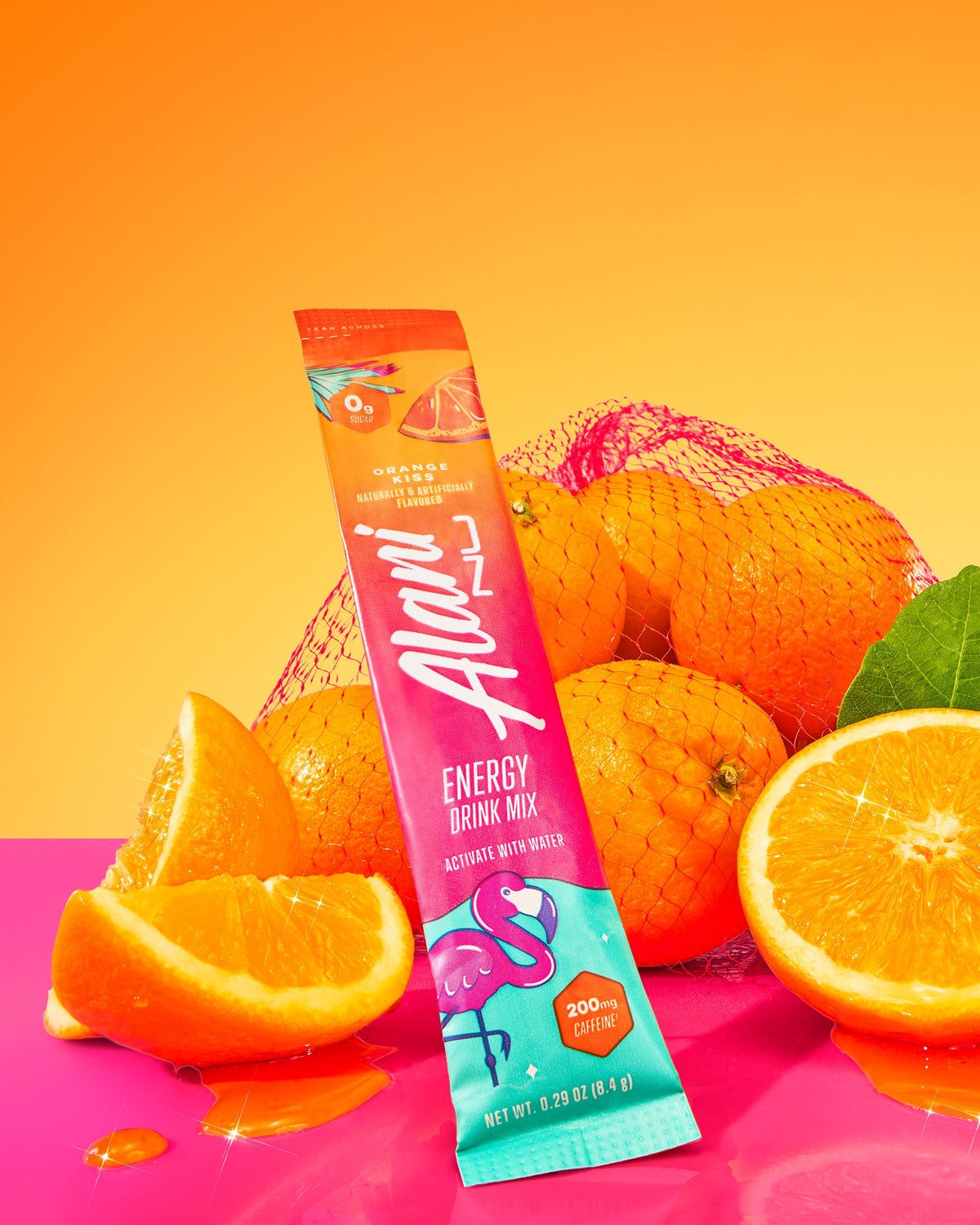 Orange Kiss Powdered Energy Sticks, 10-Pack