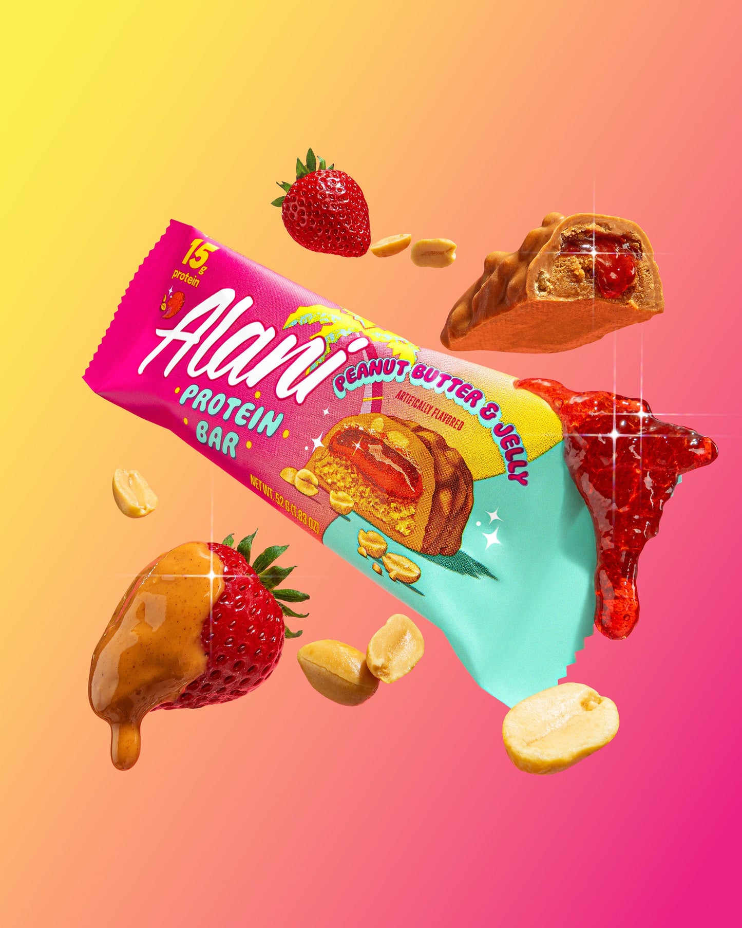 Peanut Butter & Jelly Protein Bars, 12-Pack