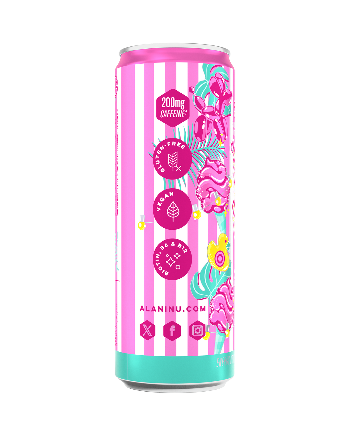 Cotton Candy Energy Drink with Pink Vanilla, 12-Pack