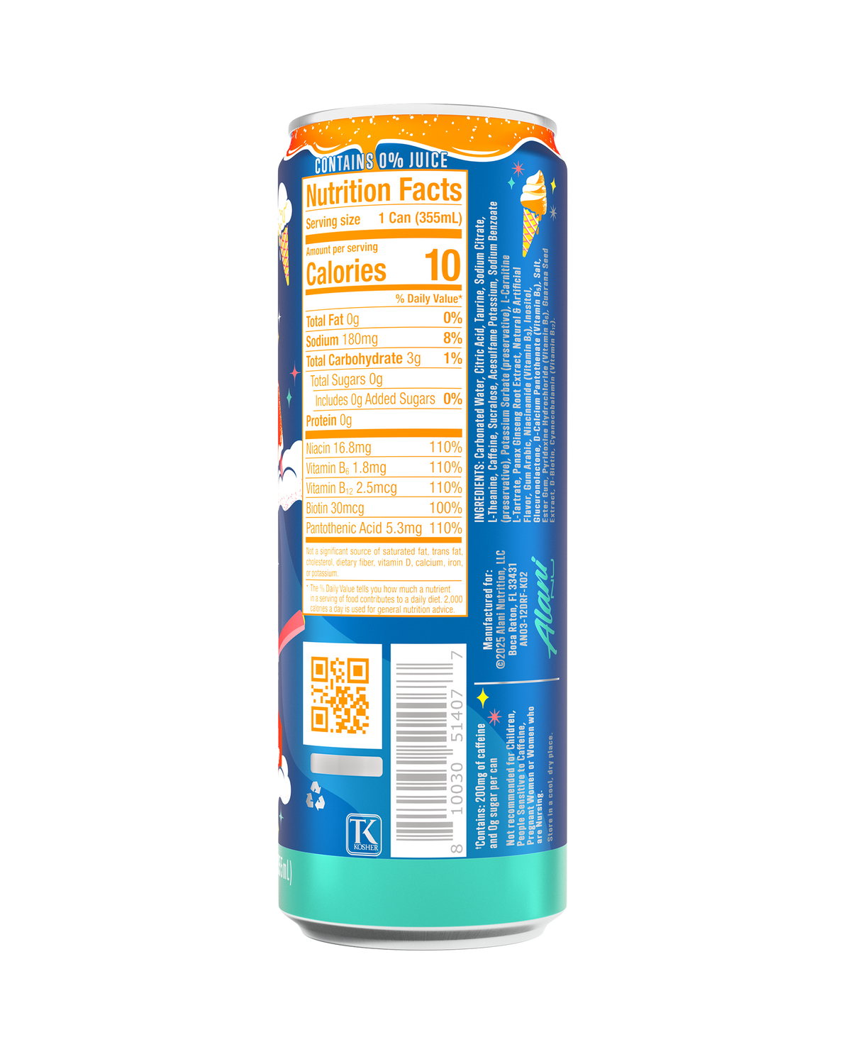 Dream Float Orange Sherbet Energy Drink, 12-Pack