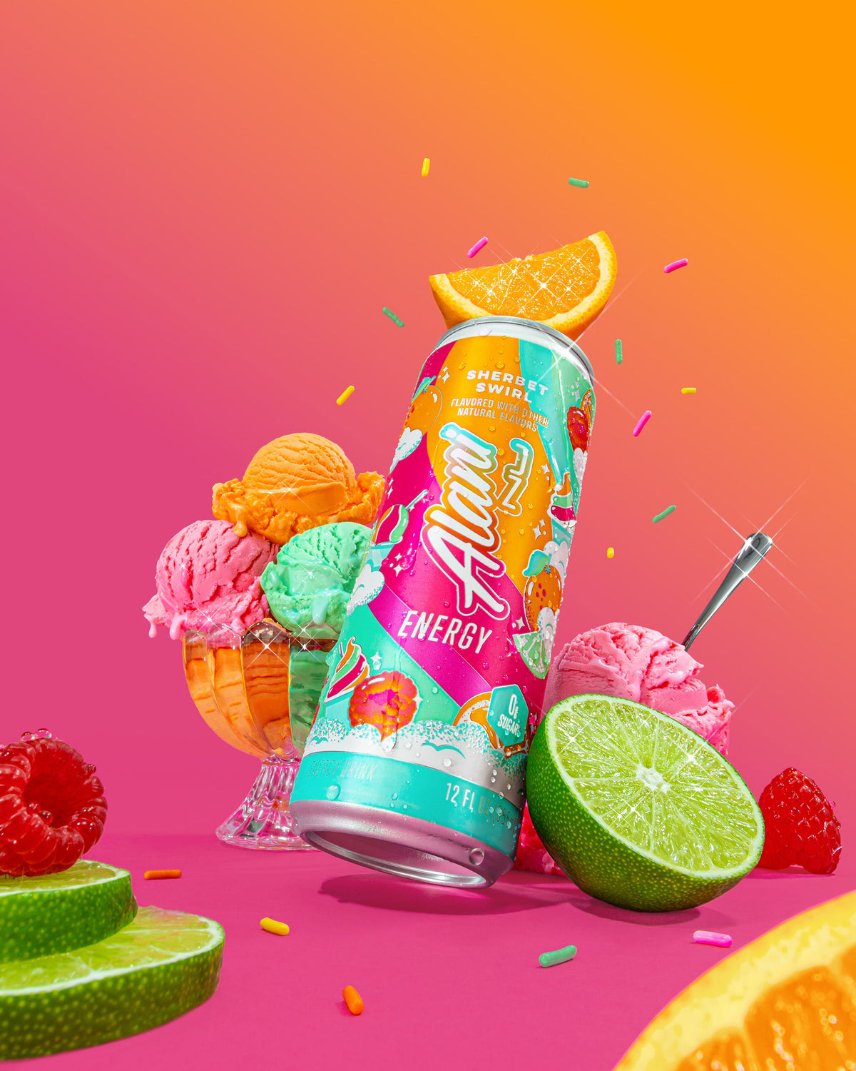 Sherbet Swirl Energy Drink, 12-Pack