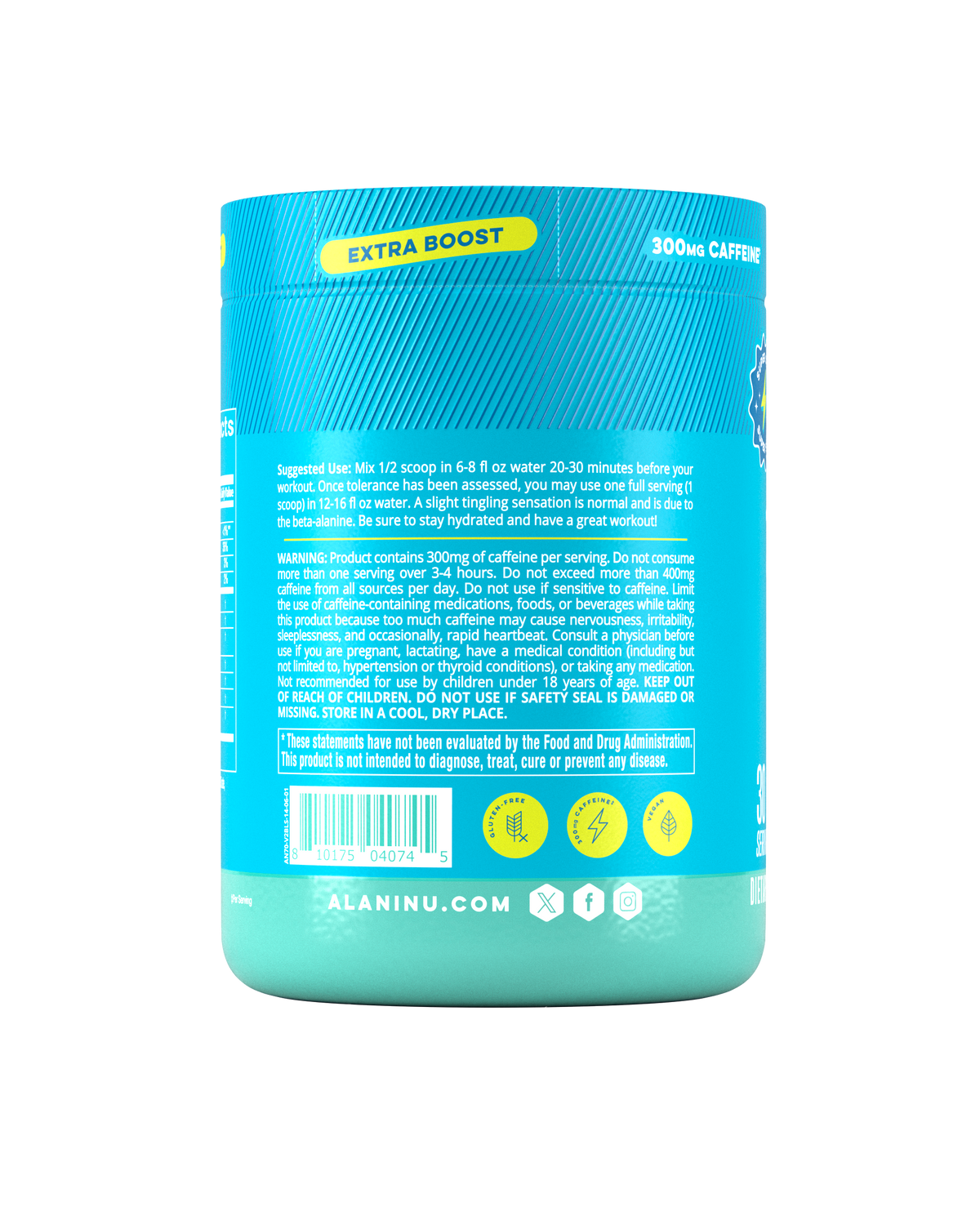 Blue Slush Pre-Workout+ Powder, 30 Servings