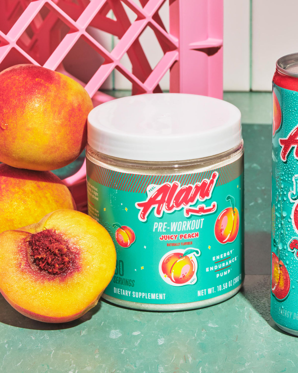 Juicy Peach Pre-Workout Powder, 30 Servings