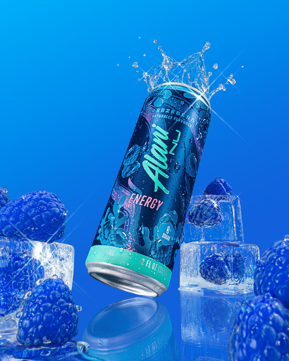 Breezeberry Blue Raspberry Energy Drink, 12-Pack