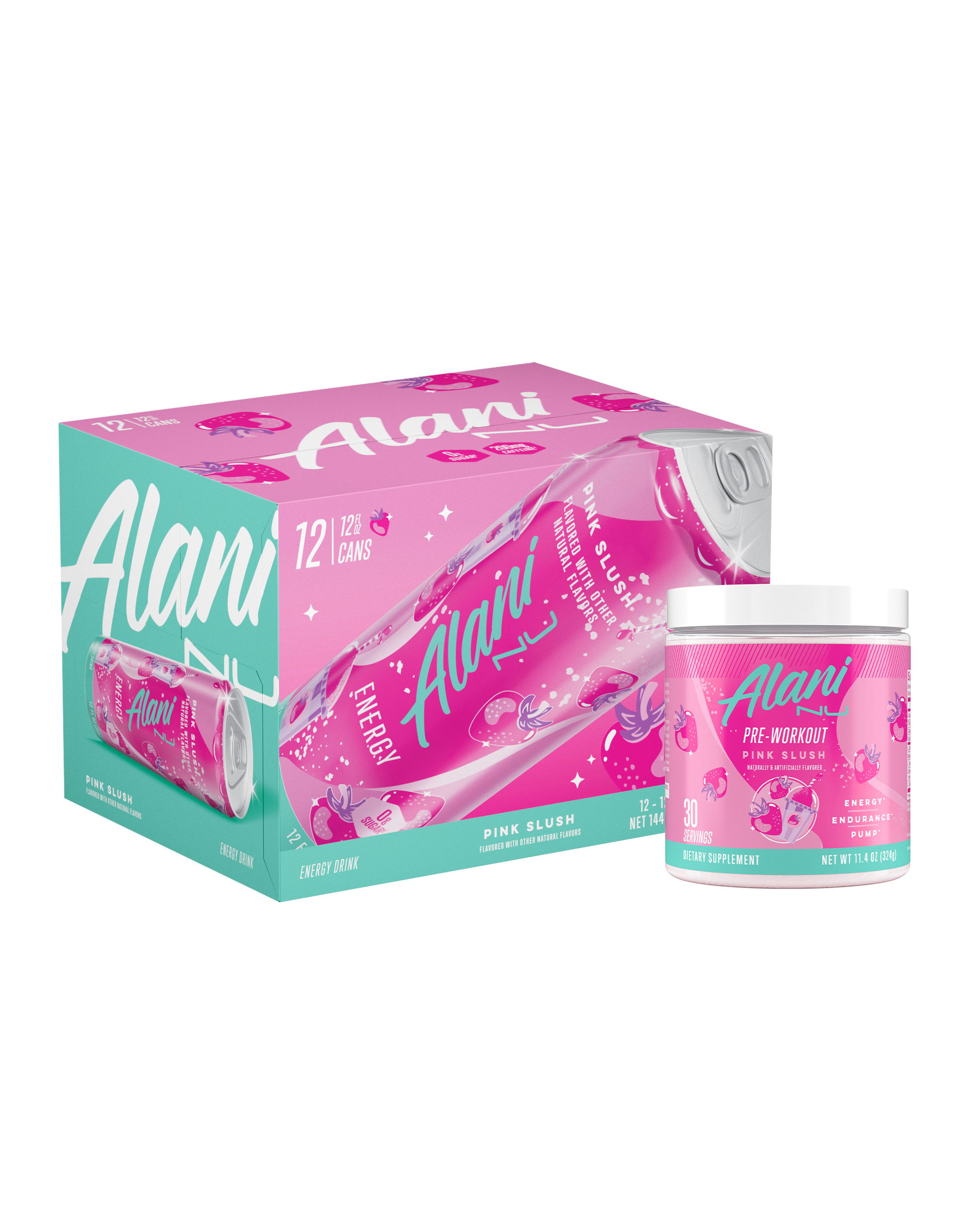 Pink Slush Energy Drink and Pre-Workout Set