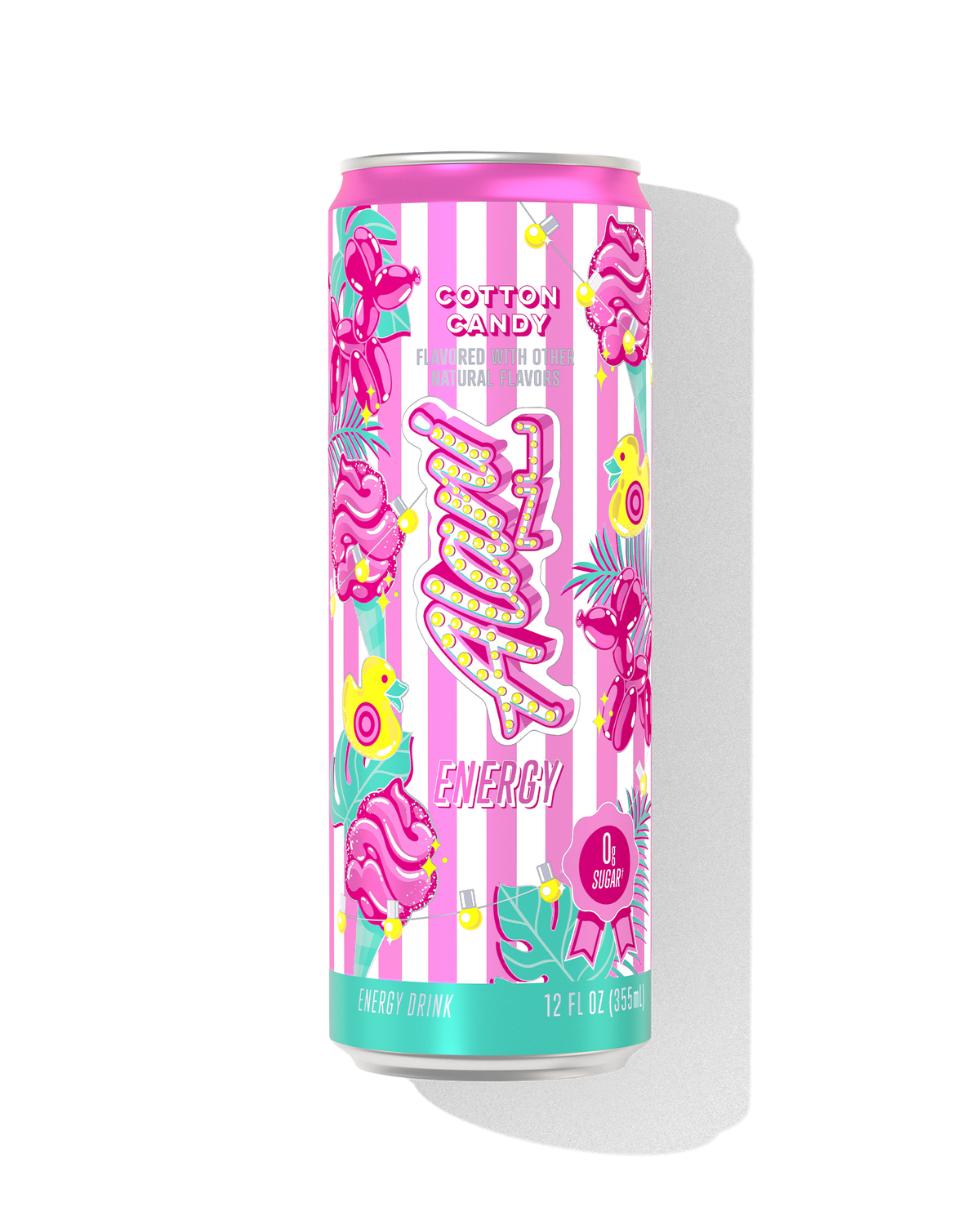 Cotton Candy Energy Drink with Pink Vanilla, 12-Pack