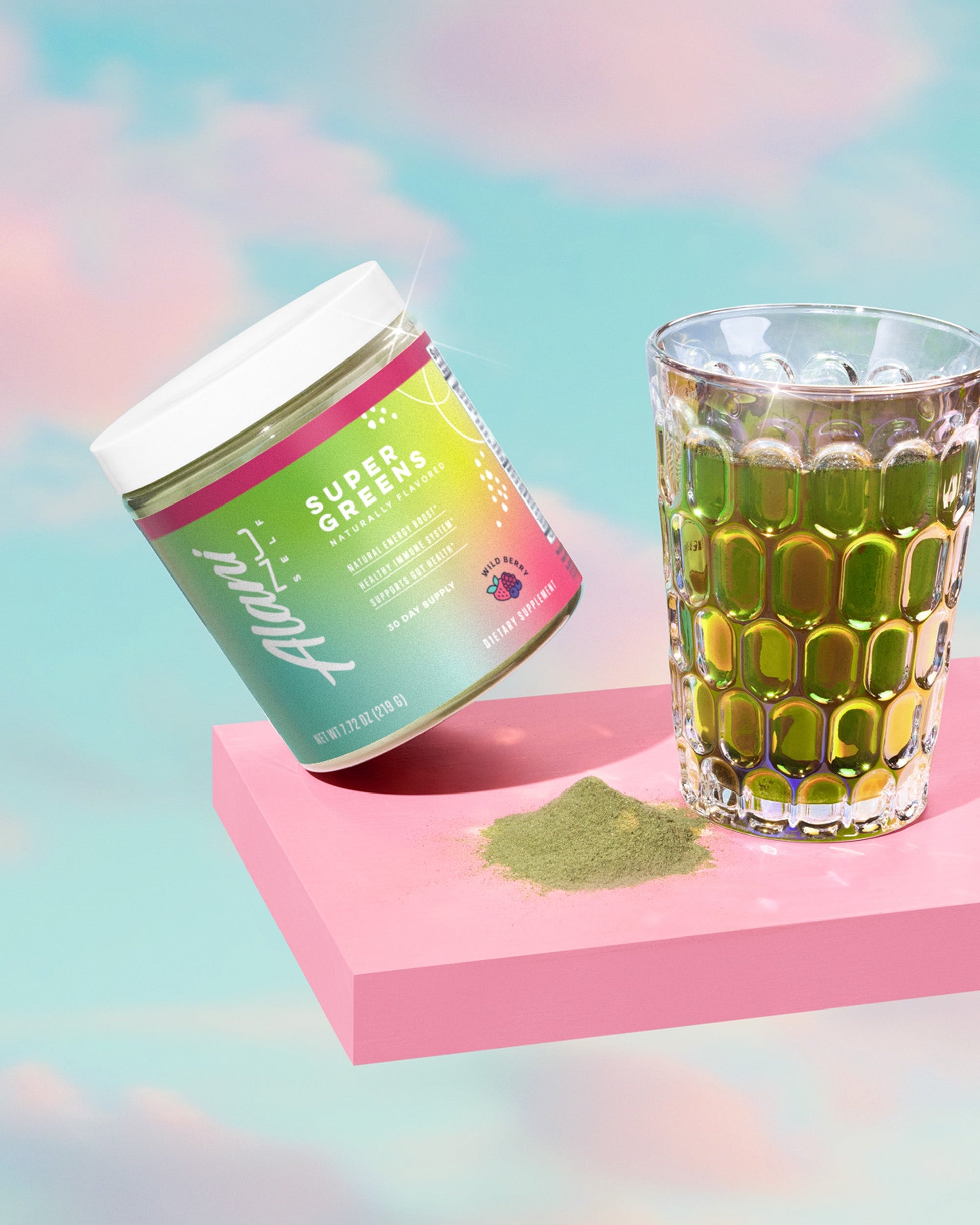Wild Berry Super Greens Powder, 30-Day Supply