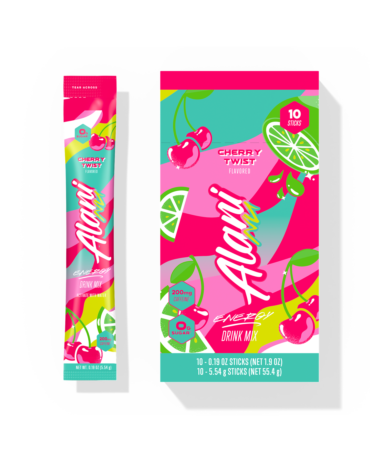 Cherry Twist Powdered Energy Sticks, 10-Pack