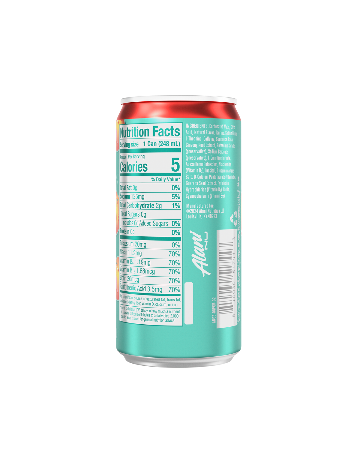 Juicy Peach Mini Energy Drink, 24-Pack