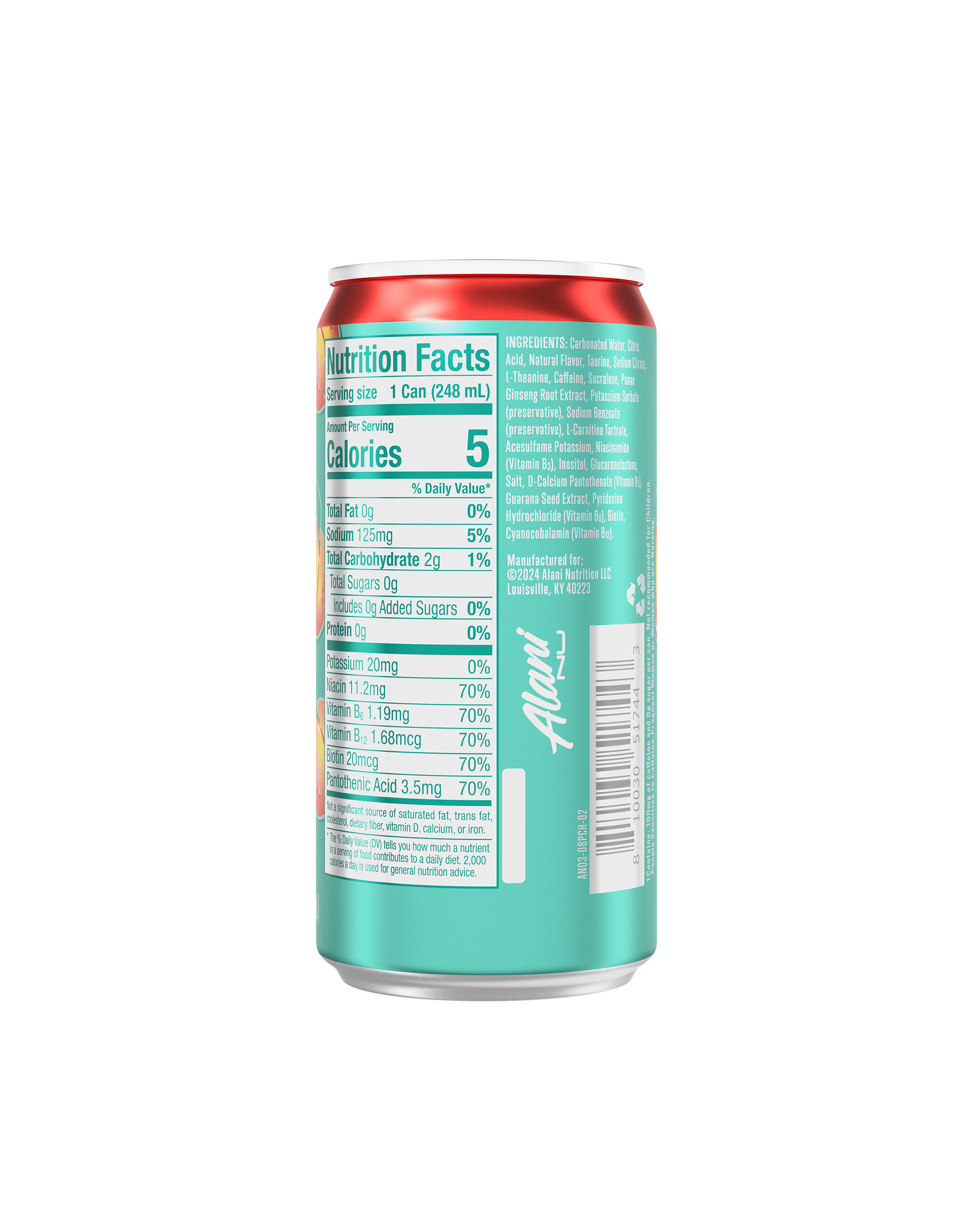 Juicy Peach Mini Energy Drink, 24-Pack