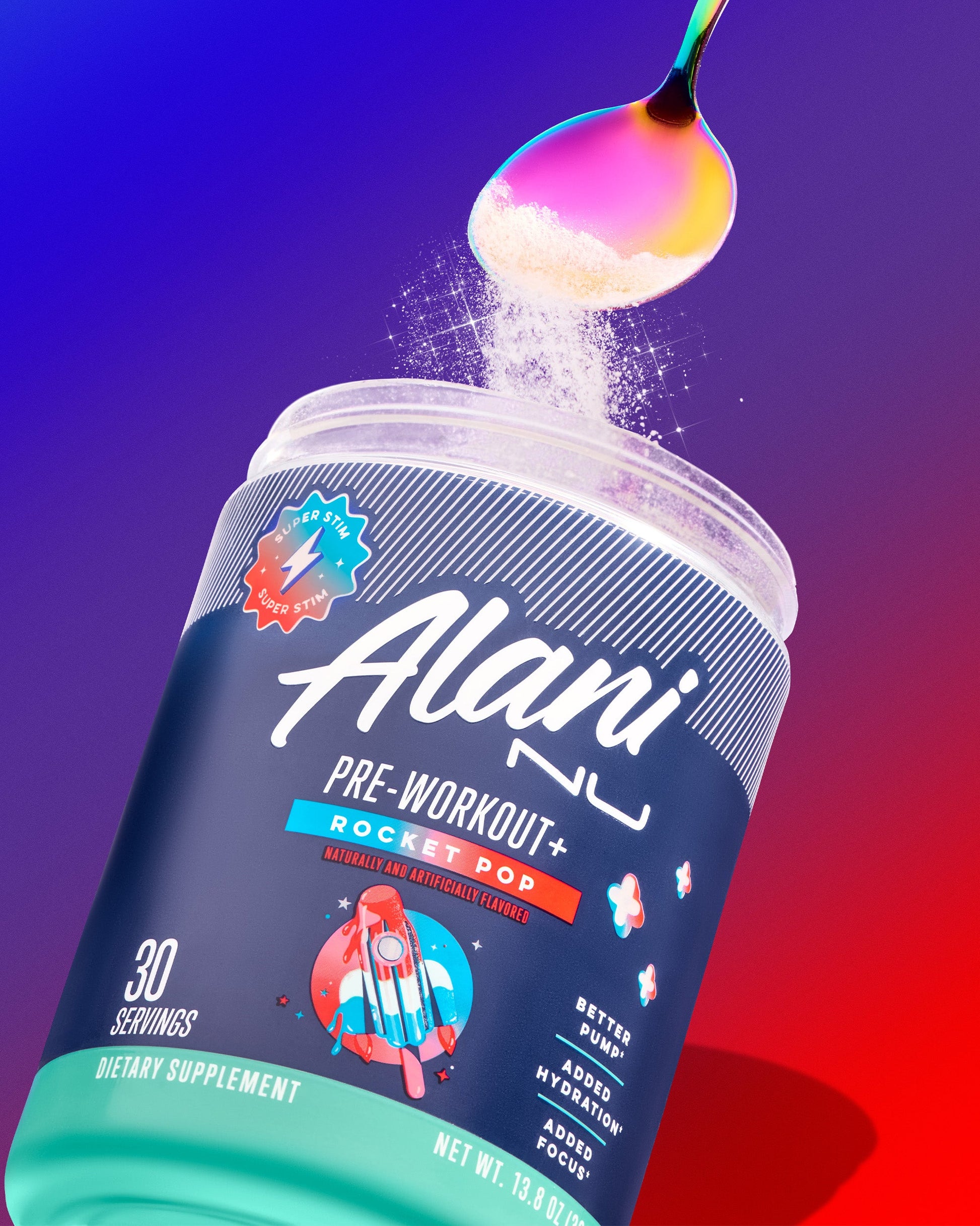 Rocket Pop Pre-Workout+ Powder, 30 Servings