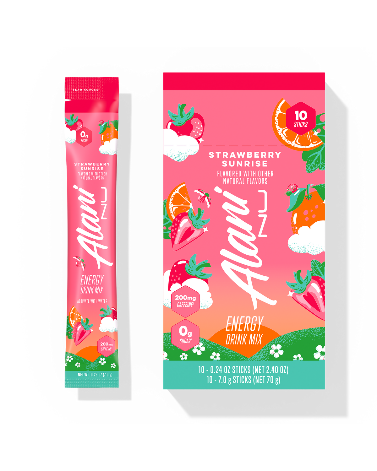 Strawberry Sunrise Powdered Energy Sticks, 10-Pack