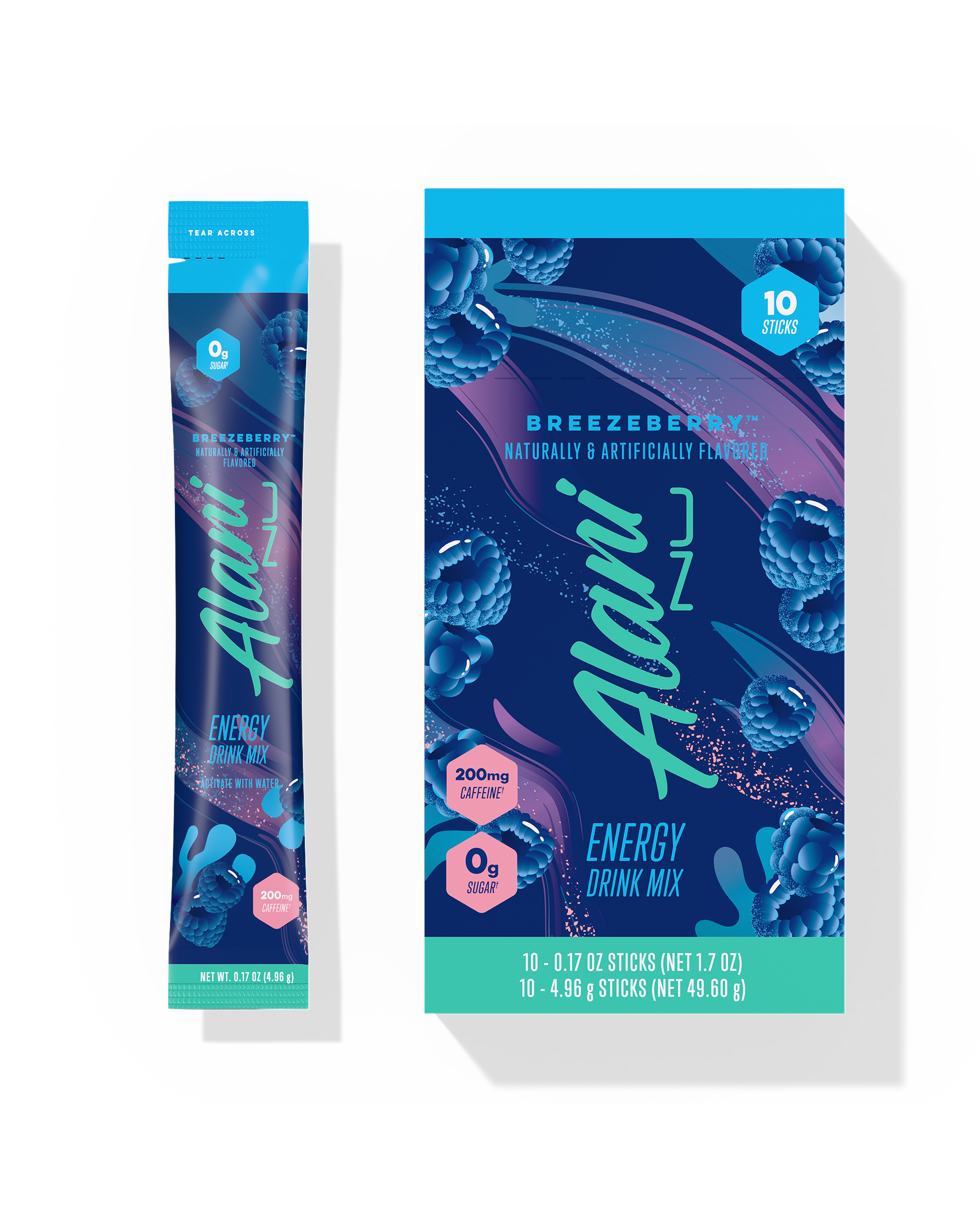 Breezeberry Powdered Energy Sticks, 10-Pack