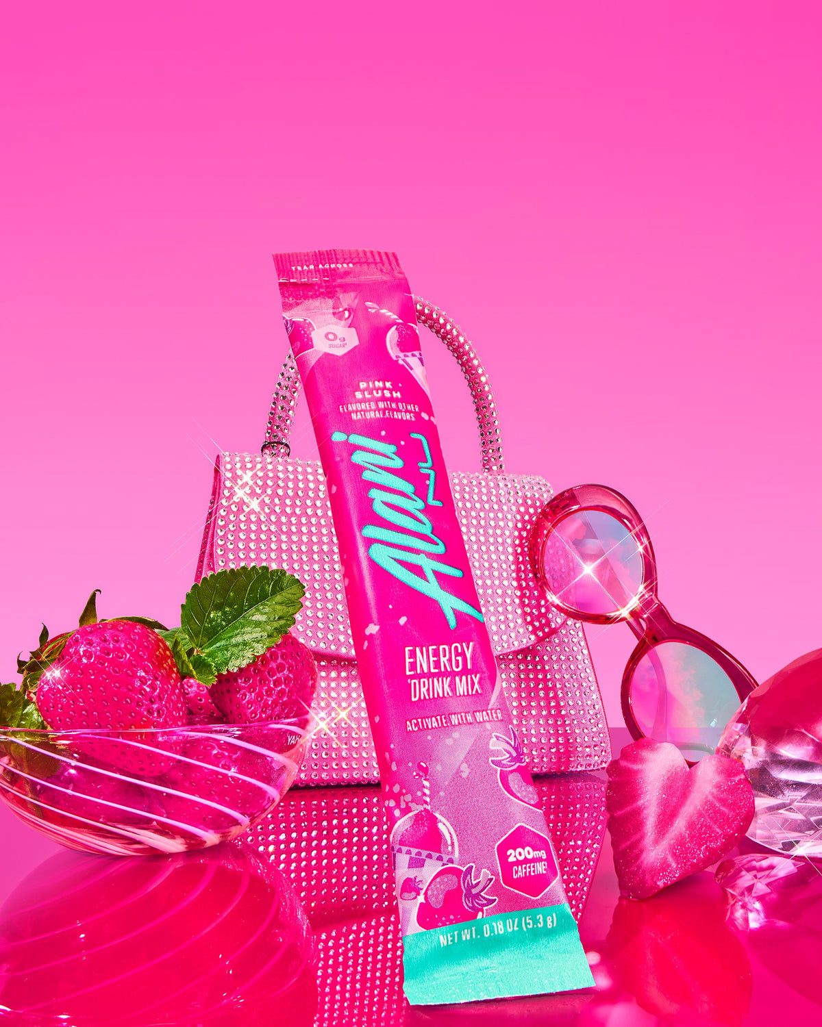 Pink Slush Powdered Energy Sticks, 10-Pack