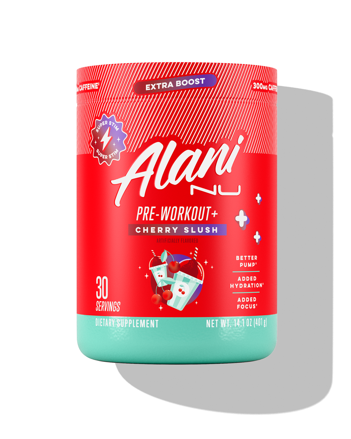 Cherry Slush Pre-Workout+ Powder, 30 Servings
