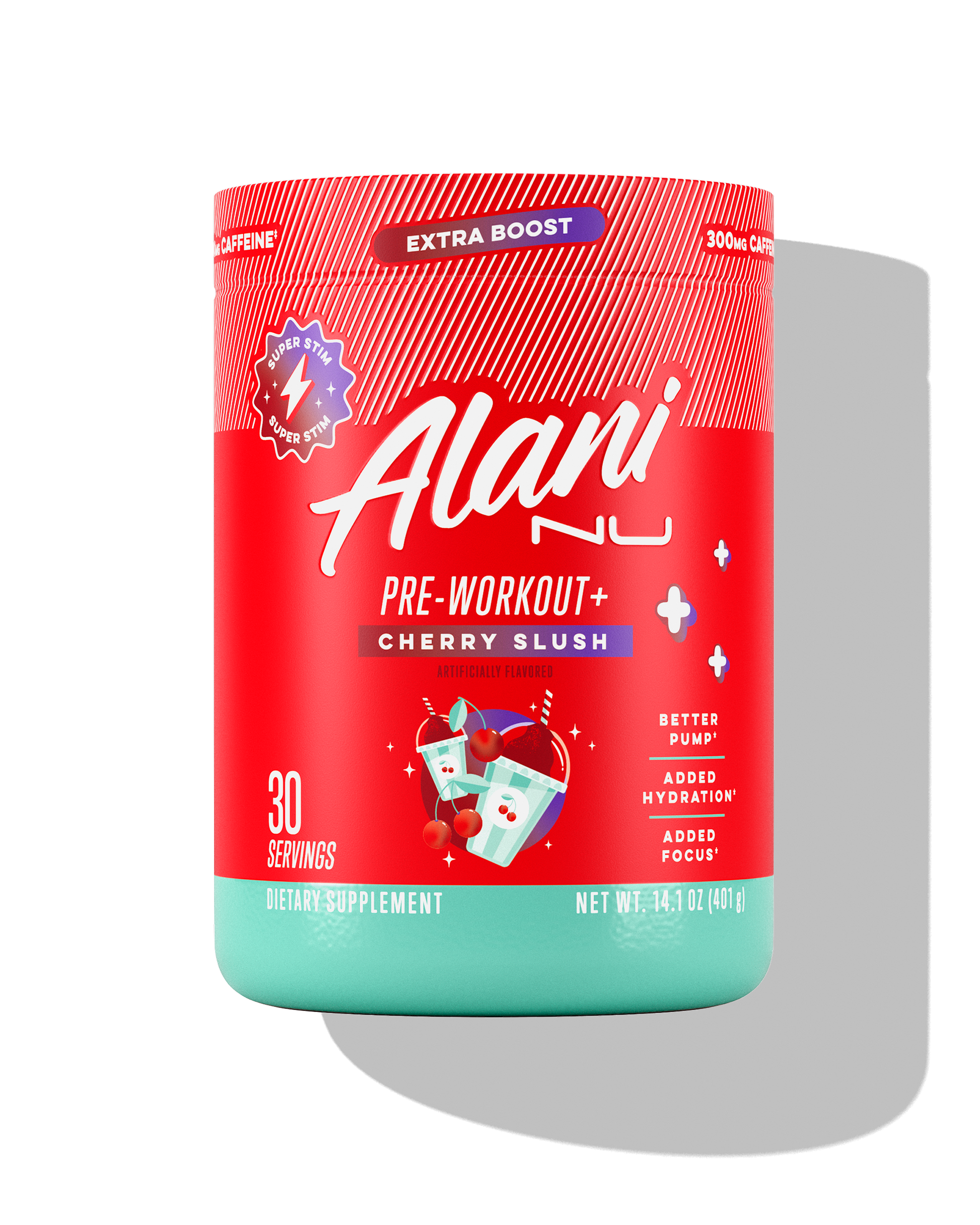 Cherry Slush Pre-Workout+ Powder, 30 Servings