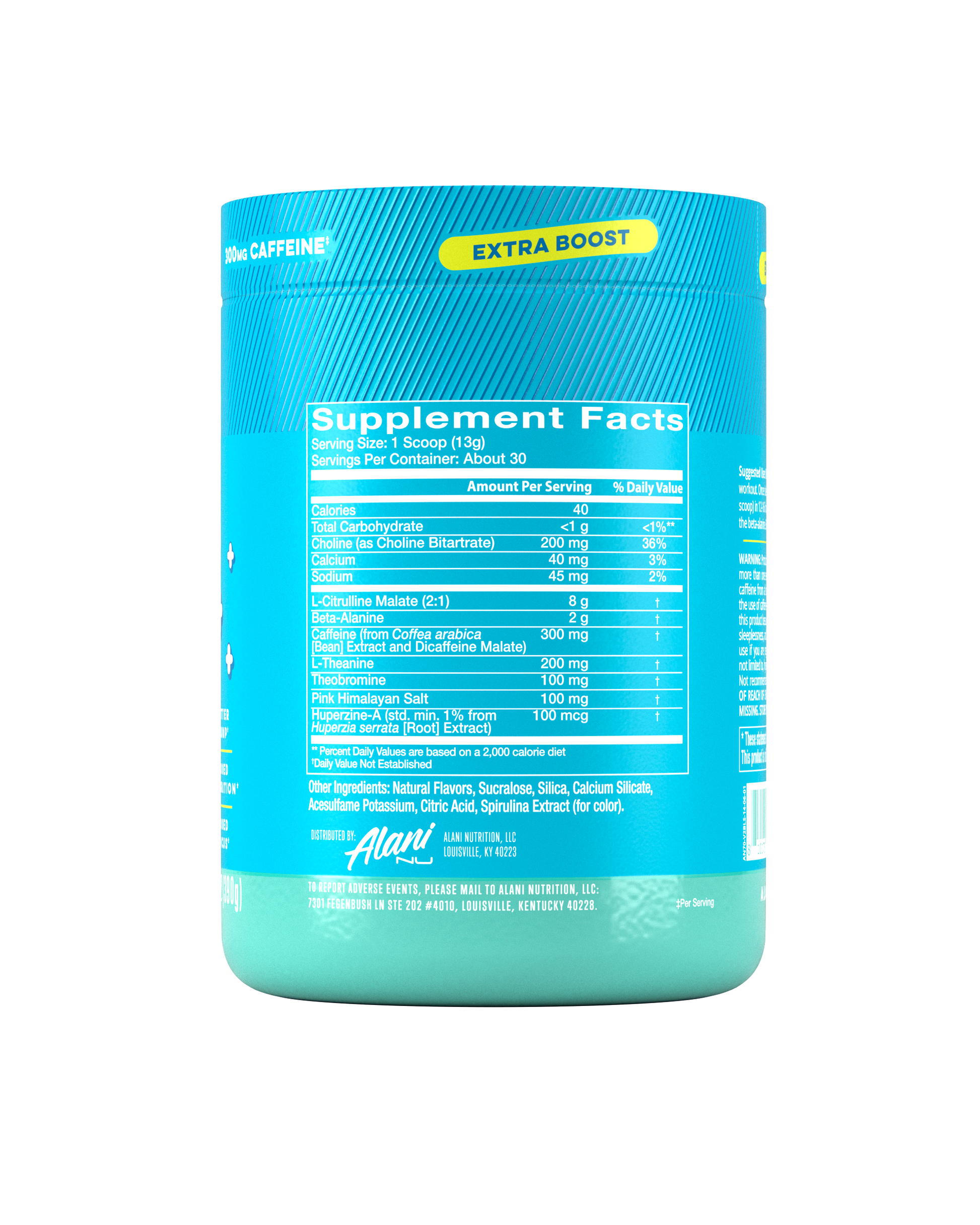 Blue Slush Pre-Workout+ Powder, 30 Servings