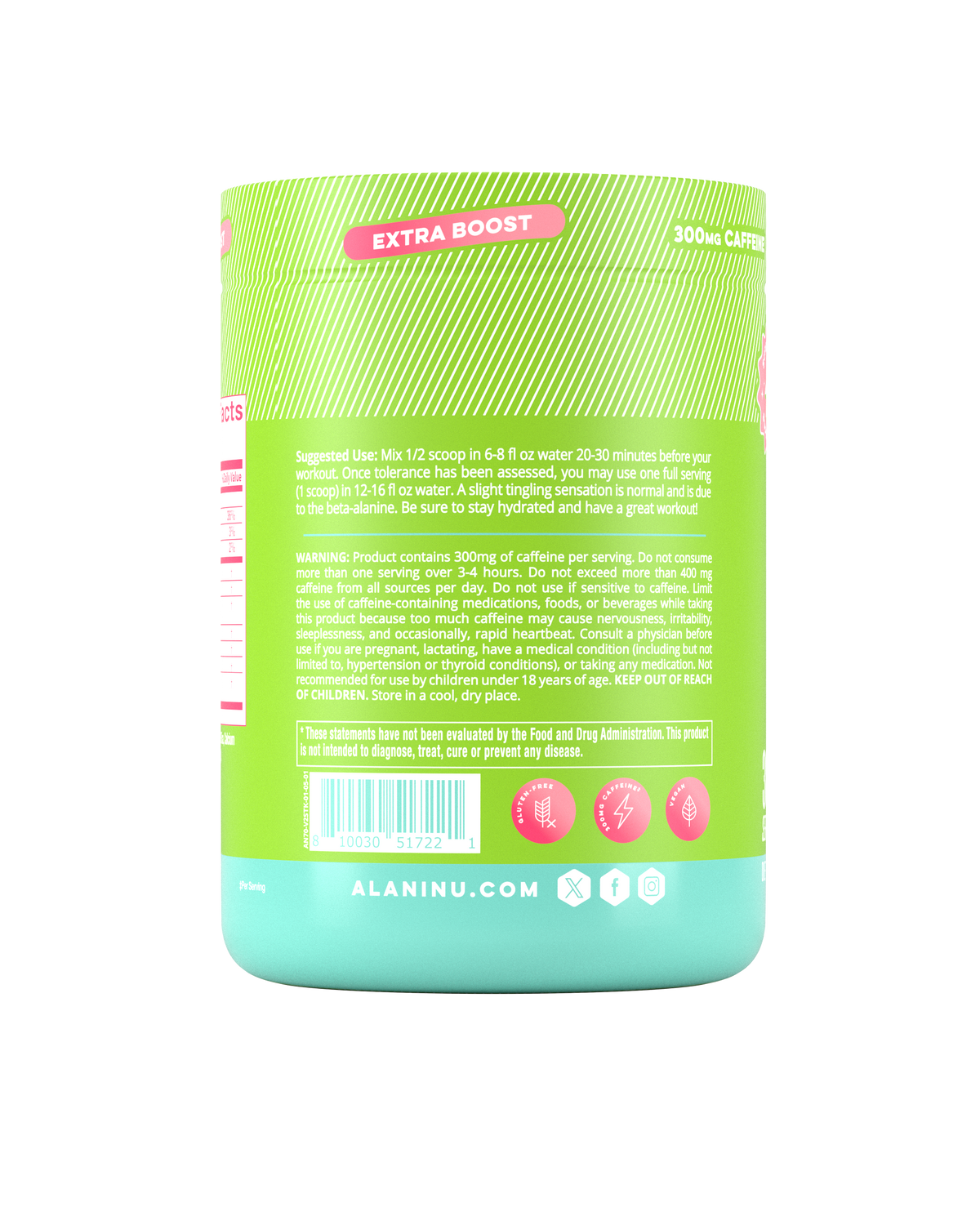 Kiwiberry Pre-Workout+ Powder, 30 Servings