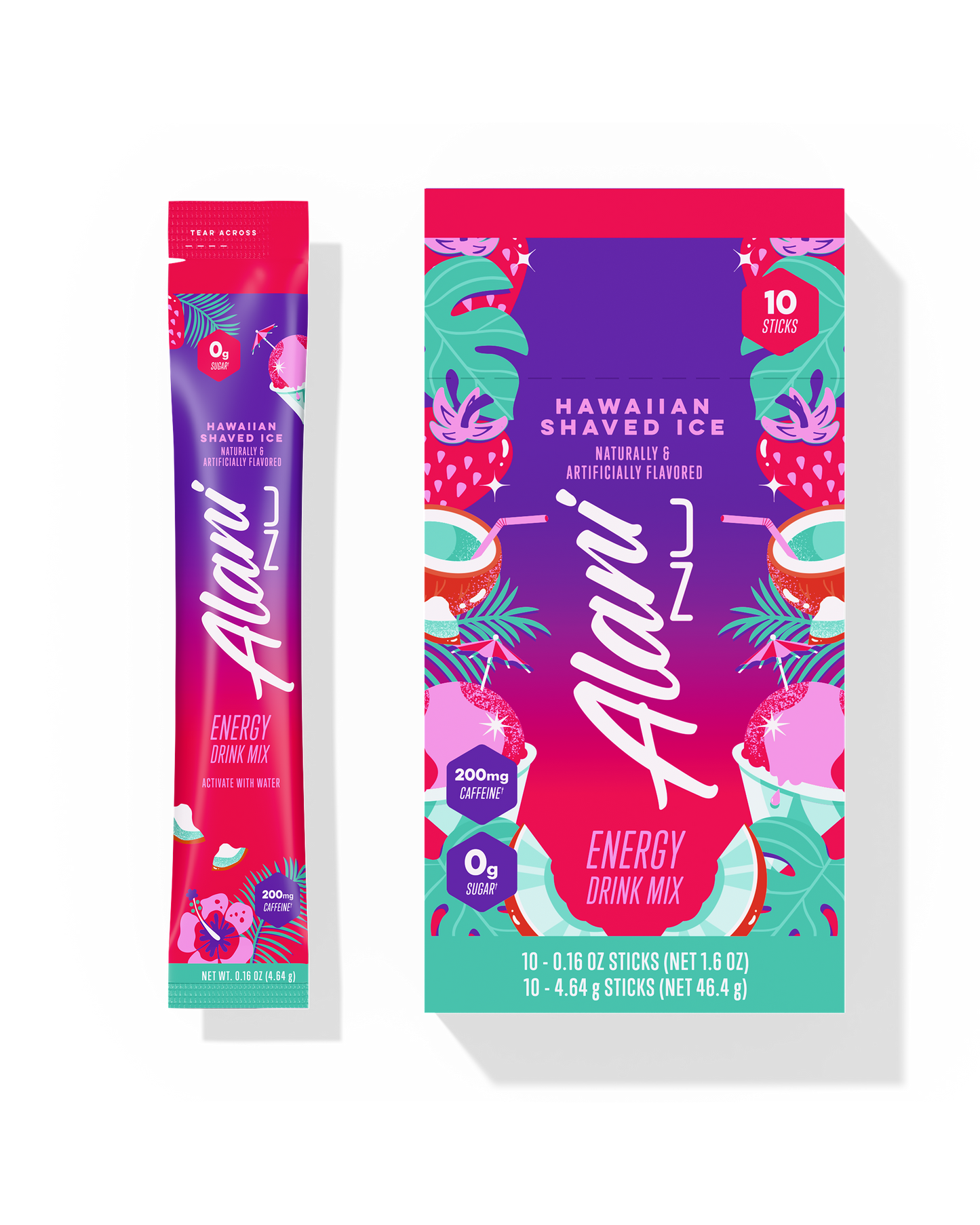 Hawaiian Shaved Ice Energy Sticks, 10-Pack