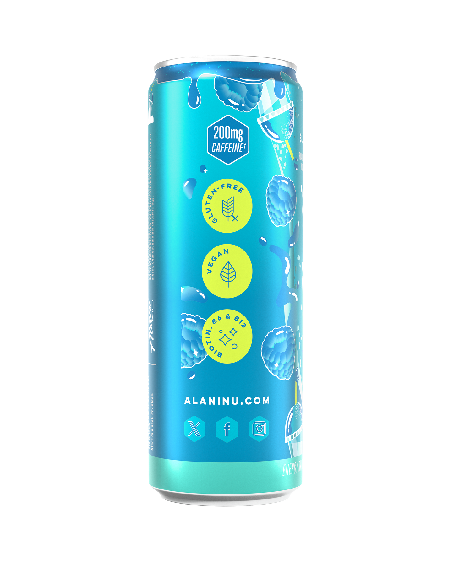 Blue Slush Blue Razz Energy Drink, 12-Pack